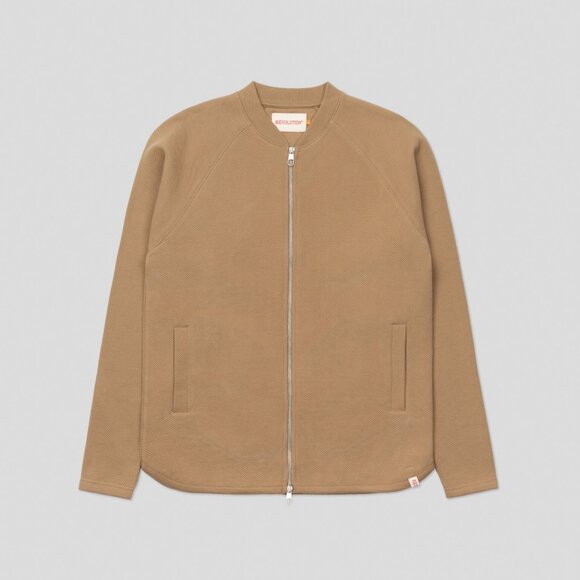 BNWT Revolution of 1995 - Men's Khaki/Beige Organic Cotton Bomber Sweatshirt - Picture 1 of 6